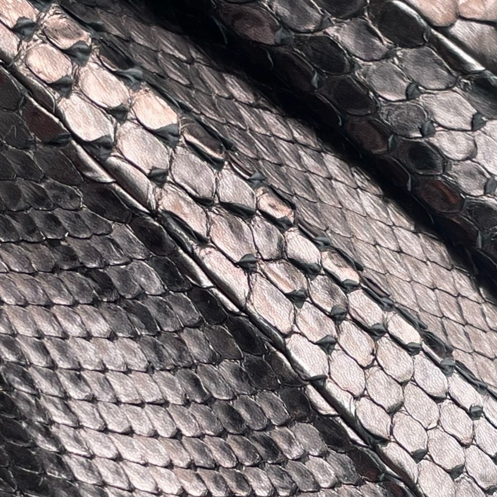 Vintage Marc Jacobs Leather & Snake Skin Python Stam Kiss lock Bag Silver Italy - Picture 11 of 16